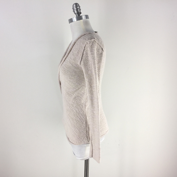 Free People S Gotham Wrap Sweater Cream Anthro - Picture 3 of 6